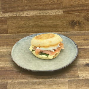 Smoked Salmon, Egg, Hollandaise & Baby Spinach English Muffin