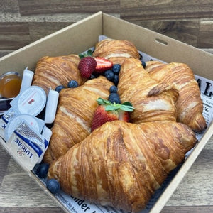 Large Butter Croissants with Jam & Butter